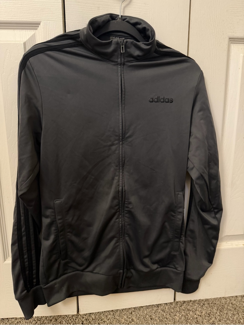 adidas Black Lightweight Track Jacket with Subtle Logo